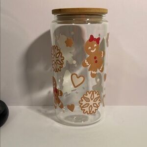 Gingerbread glass cup